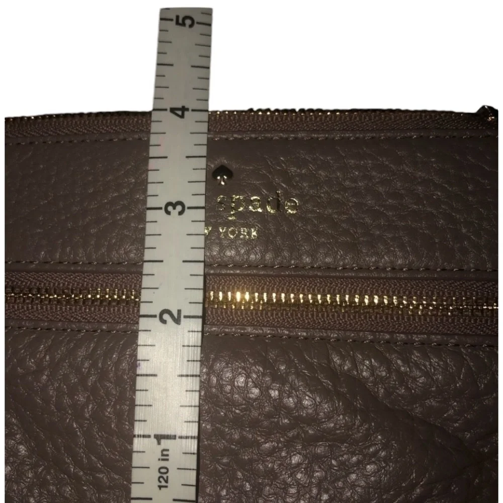 Kate Spade  taupe card case ,wristlet  or wallet outside zip pocket